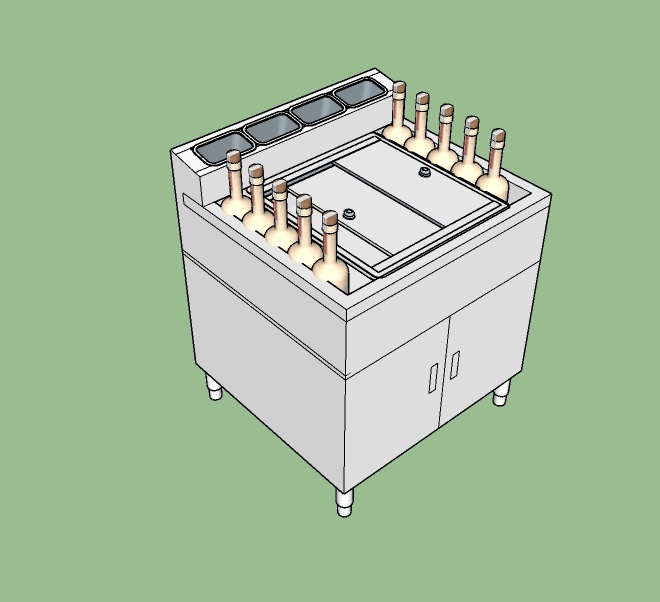 Coctail Station W / bottle Rack